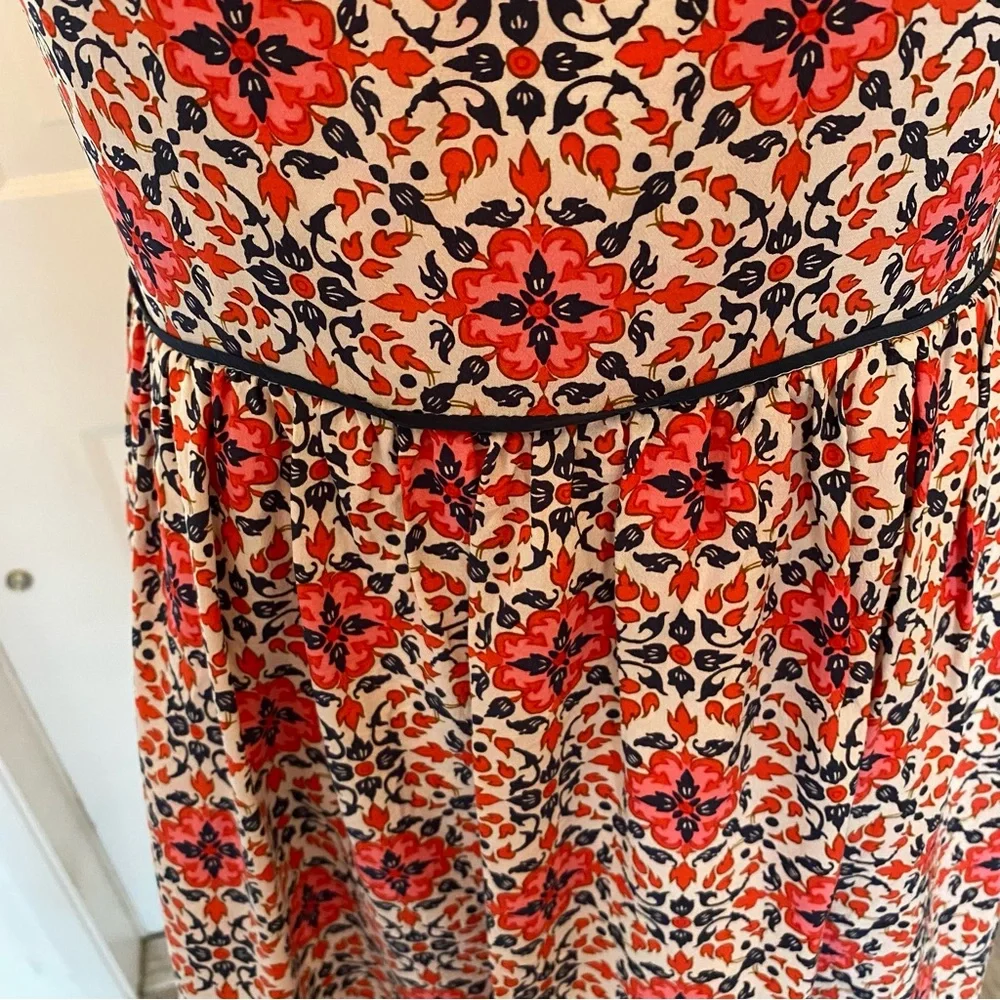 J. Crew silk California Poppy A line sleeveless dress